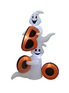 ハロウィン インフレータブル　180cmハロウィンゴーストBOO【エアーディスプレイ】LEDライト付き！