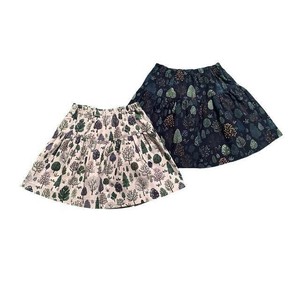 【日本製  子供 服】森柄コーデュロイスカート ［100〜140cm］