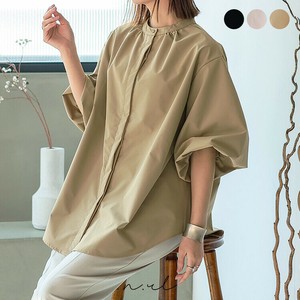 Button Shirt/Blouse Band-Collar Shirt