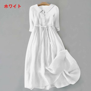 ワンピース 半端袖 夏 花柄 無地 快適 レディース ファッション  MBQ3243