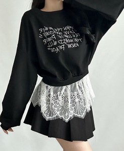 【2025秋冬新作】裾レースレイヤードレタリング刺繍MTM