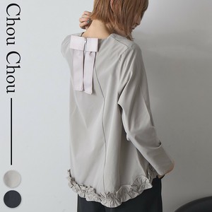 背中リボン付き長袖カットソー 2025秋冬 新作 chouchou東京