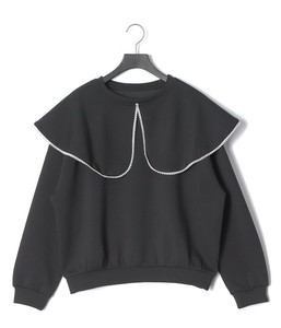 【SALE】パール使いケープ風カットソープルオーバー