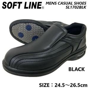 【SOFTLINE】 1702 メンズ MENS 紳士 カジュアル CASUAL スリップオン シューズ エアー底　滑り止め　靴