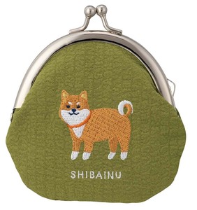 刺繍ガマグチ　柴犬　//お土産　アニマル　動物　インテリア　ギフト