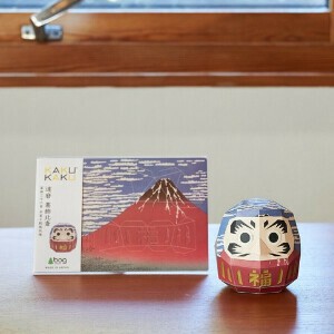 NEW【ペーパークラフト】KAKUKAKU 浮世絵 達磨 葛飾北斎 赤富士凱風快晴 [インテリア/日本製]