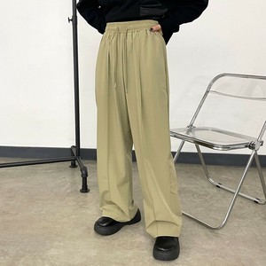 即納【2025新作】センターシームイージーパンツ　春夏秋冬　ロングパンツ　ワイドパンツ　無地