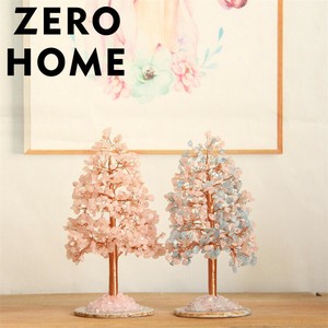 水晶ツリー 瑪瑙ベース 手工芸 クリスマス飾り 室内装飾品