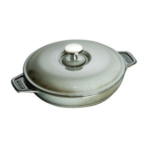 ストウブ(staub)　ラウンドホットプレート(蓋付)　20cm　グレー　40509-578　RST3602