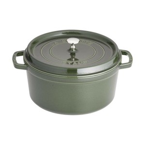 ストウブ(staub)　ピコ・ココット　ラウンド　28cm　バジルグリーン　RSTD209