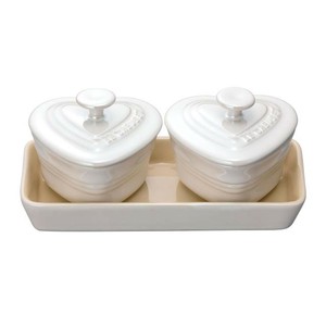 ル・クルーゼ(Le Creuset)　プチ・ラムカンダムール・セット　ホワイトL　910223-00　RLM5107