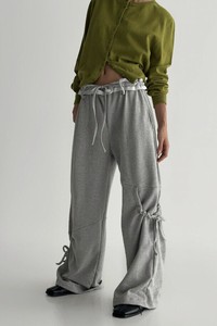 Full-Length Pant Design Asymmetrical Pocket Shirring [A/W NEW]