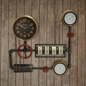 【アントレックス】steampunk ウォールクロックwithダイアル