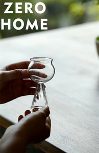 高台工夫茶杯 耐熱ガラス 手作り感の品茗杯 お茶を楽しむ個人用 家庭向け