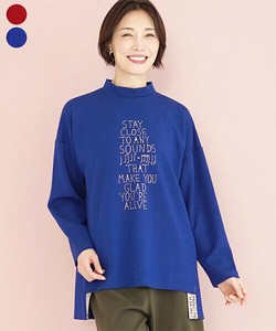 T-shirt Ladies fashion High-Neck Cut-and-sew