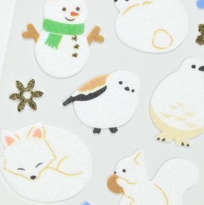 不織布シール　冬の動物【日本製】