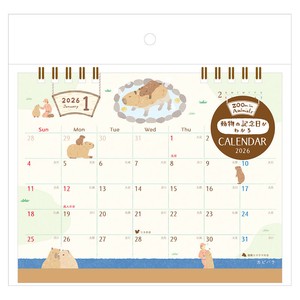 日历/月历 桌历 ZOOm in Animals 日本制造