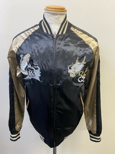 ※※『予約販売‼‼9月8日(月)まで』ポリサテンキッズ裏付スカジャン(龍鯉波)