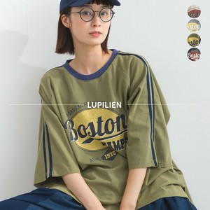 T 恤/上衣 2025年 天竺棉 插肩袖 秋冬新品