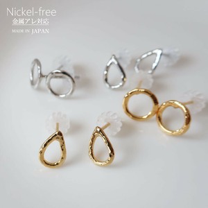 ピアス ドロップ サークル プチ ニッケルフリー 小ぶり ピアス ゴールド k18gp 日本製 ジュエリー