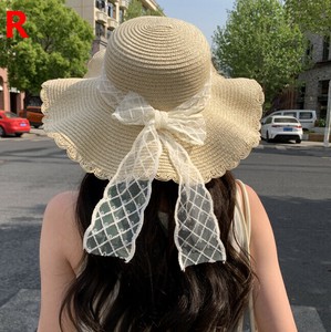 帽子 サンバイザー リボン、可愛い  日焼け止め 通気性 夏 快適 レディース ファッション MBQ3286