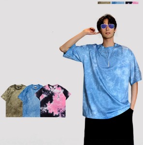 Tシャツ 半袖 ラウンドネック 絞染 快適 ゆったり 男女兼用 ファッション  MBQ3324