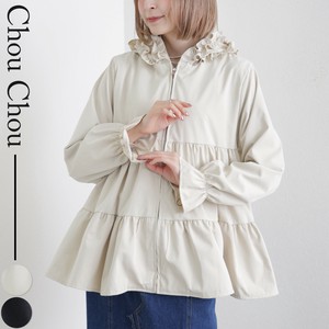 【即納】【9/26〜予約販売】フリルフード付きティアードジャケット　デザイン2025人気  chouchou東京