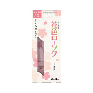花色ローソク　さくら型 80本入 【ろうそく】