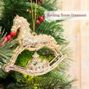 【予約販売：新商品】【2025年クリスマス】アクリル　ロッキングホース　オーナメント