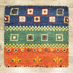 ギャッベ　チェアパッド　40x40cm　ウール　シートクッション　マット　座布団　ギャベ