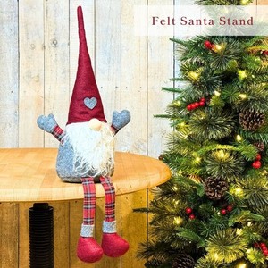 【予約販売：新商品】【2025年クリスマス】ファブリックサンタスタンド/北欧トムテ