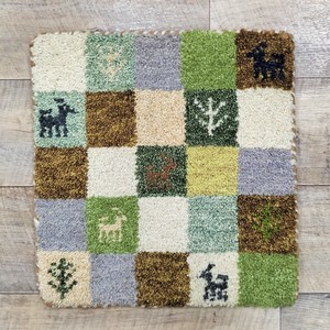 ギャッベ　チェアパッド　40x40cm　ウール　シートクッション　マット　座布団　ギャベ