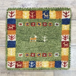 ギャッベ　チェアパッド　40x40cm　ウール　シートクッション　マット　座布団　ギャベ