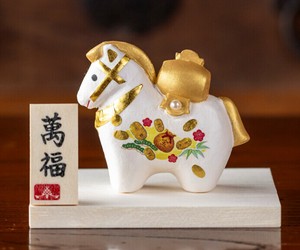 干支午和紙貼小槌玉座 うま 2026 干支 和雑貨 干支迎春飾り Made in Japan