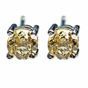 Pierced Earrings Silver Post Rhinestone Natural Stone Birthstone