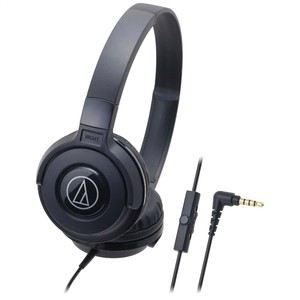 オーディオテクニカ スマートフォン用ポータブルヘッドホン ブラック ATH-S100iS BK 8237-353