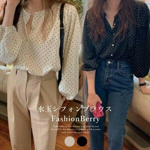 Button Shirt/Blouse Shirtwaist Polka Dot [2025 NEW]