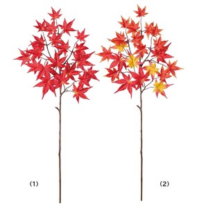 秋装飾品　紅葉スプレー（造花）6本