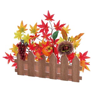 秋装飾品　秋の味覚垣根アレンジ（造花）