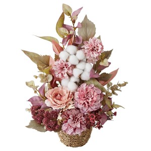 秋装飾品　モーヴオータムアレンジ　高さ44cm（造花）