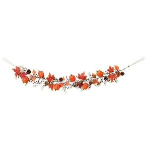 秋装飾品　デコレーションパンプキンガーランド　長さ170cm（造花）
