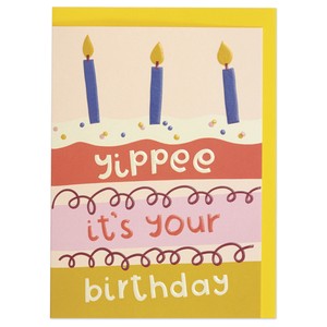ラズベリーブロッサム グリーティングカード　Yippee it's your Birthday【イギリス製】