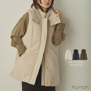 【予約販売/10月中旬納期】ボア×ポリエステル フードベスト 2025新作 A/W