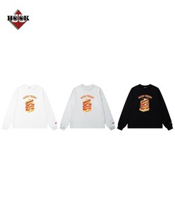 【HOOK -original-】「HOOK BAKERY」シリーズ　ヴィンテージ風犬プリントロンTEE メンズ ユニセックス