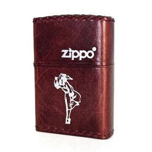 ZIPPO RD-WS 革巻き WINDY レッド/シルバー