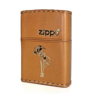 ZIPPO LB-WG 革巻き WINDY Lブラウン/ゴールド