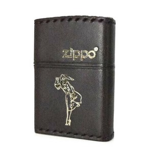 ZIPPO DB-WG 革巻き WINDY ブラウン/ゴールド