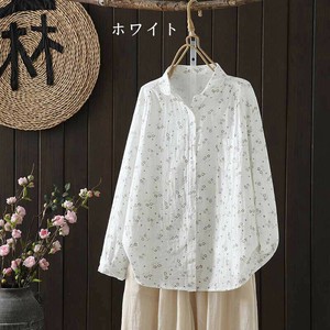 シャツ 長袖  花柄  レジャー  秋     ゆったり 快適 レディース ファッション  WCMA633