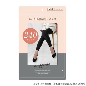 グローバル・ジャパン あったか裏起毛レギンス 240デニール M-L ブラック