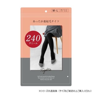 グローバル・ジャパン あったか裏起毛タイツ 240デニール M-L ブラック